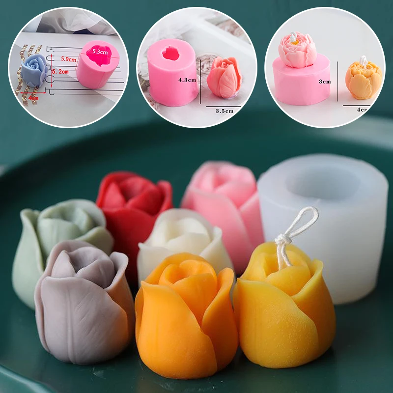 DIY ароматерапевтическая свеча силиконовая формочка в виде цветов дизайн Пион