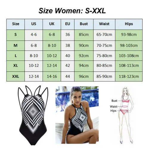 Geometric Print Women One PieceSwimsuit Sexy Backless Swimwear Female Bathing Suit Swimming Costume Monokini Summer Beachwear |