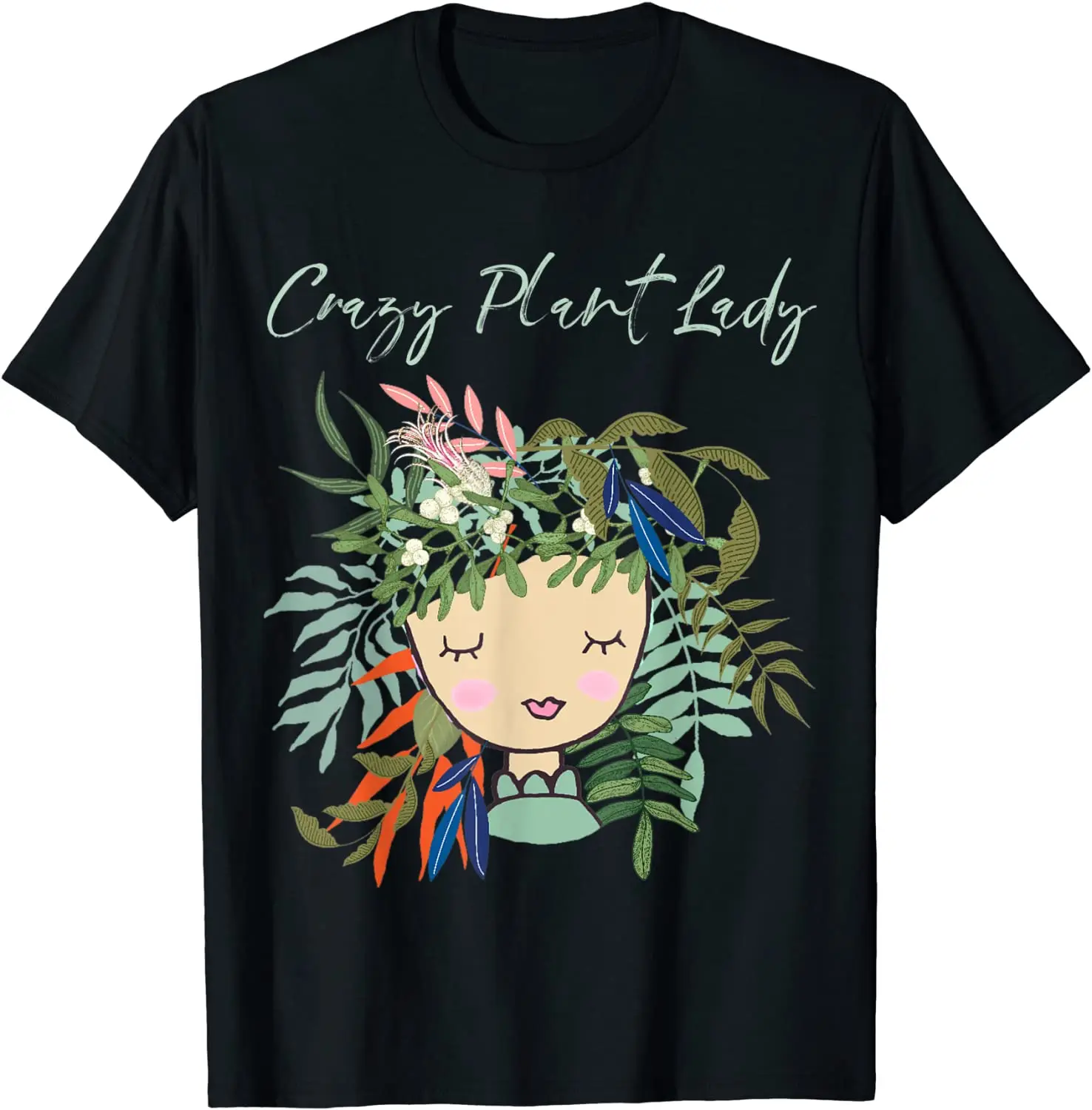 

Crazy Plant Lady Green Thumb Green Earth Eco Friendly Men's T-Shirt
