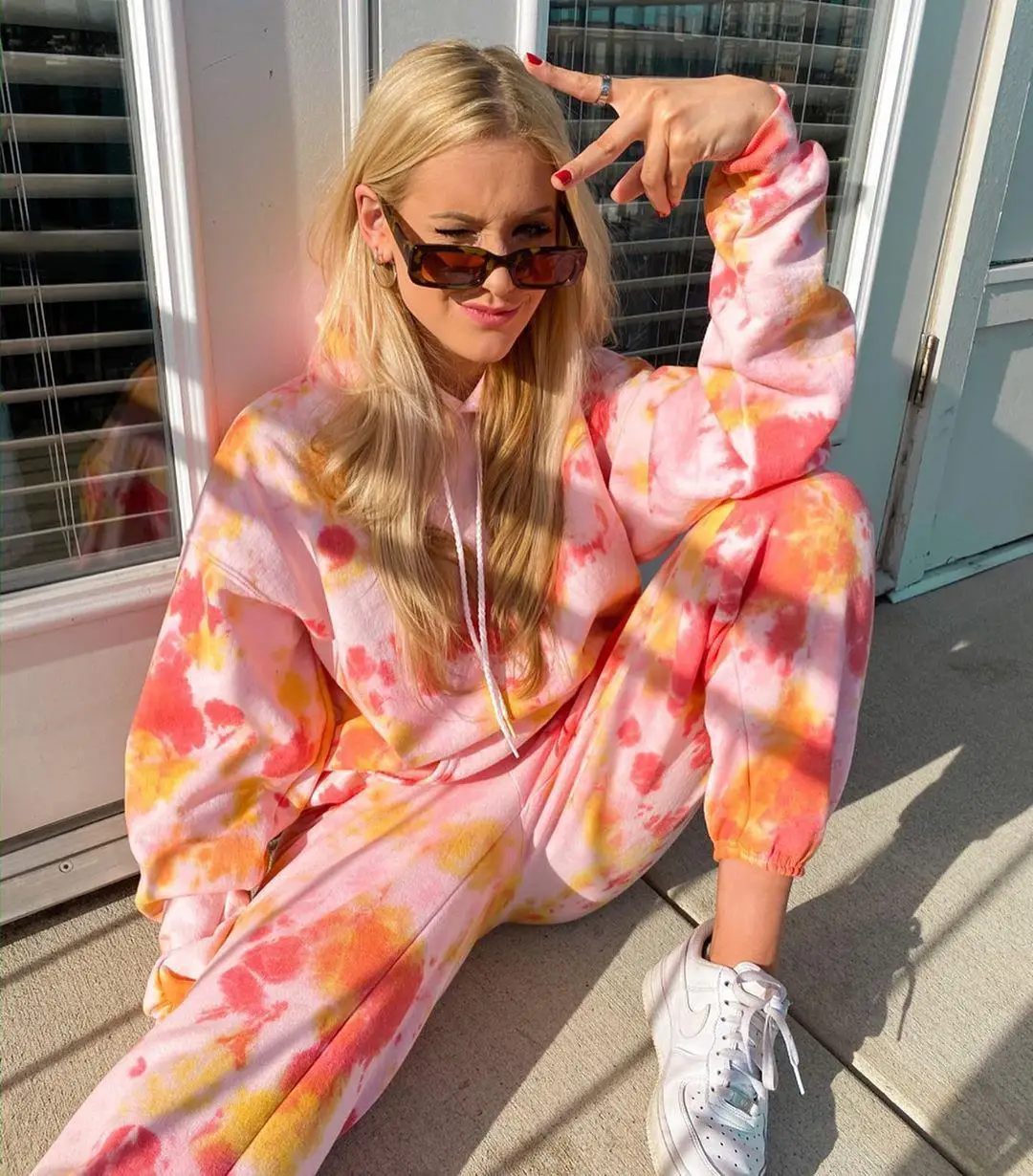 

Print Sweatsuit 2 Piece Set Women Hoodies Tracksuit Long Sleeve Hoodie Sweatshirt and Trousers Suit Conjunto Sudadera Mujer