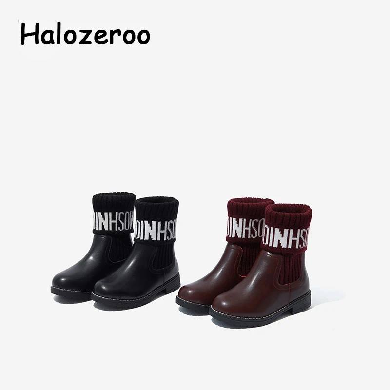 Зимние детские ботинки принцессы челси теплая обувь из натуральной кожи для