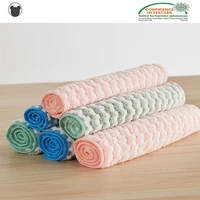 3pcs kitchen cleaning towel anti grease wiping rags kitchen super absorbent microfiber cleaning cloth household washing dish