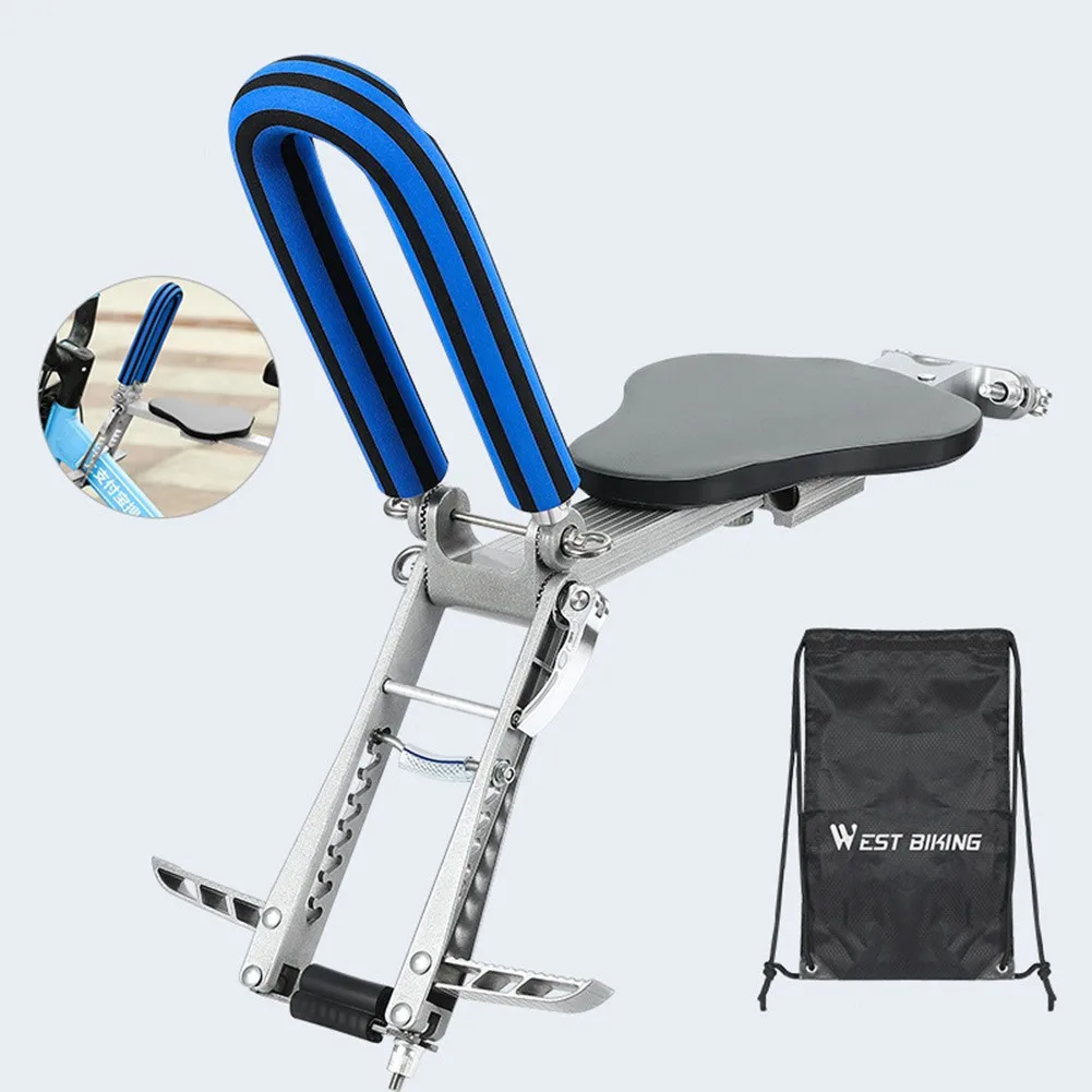

Child Bike Seat Front Safety Bicycle Front Baby Seat Kid Saddle Adjustable Pedal Family Bicycle Riding Seat Child Seat Accessory