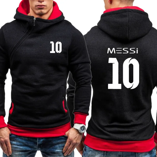 Hoodies Men Sweatshirt Messi 10 Printed Streetwear Zipper Fleece warm Hooded Fashion Casual Jacket Hip Hop Harajuku Tracksuit K |