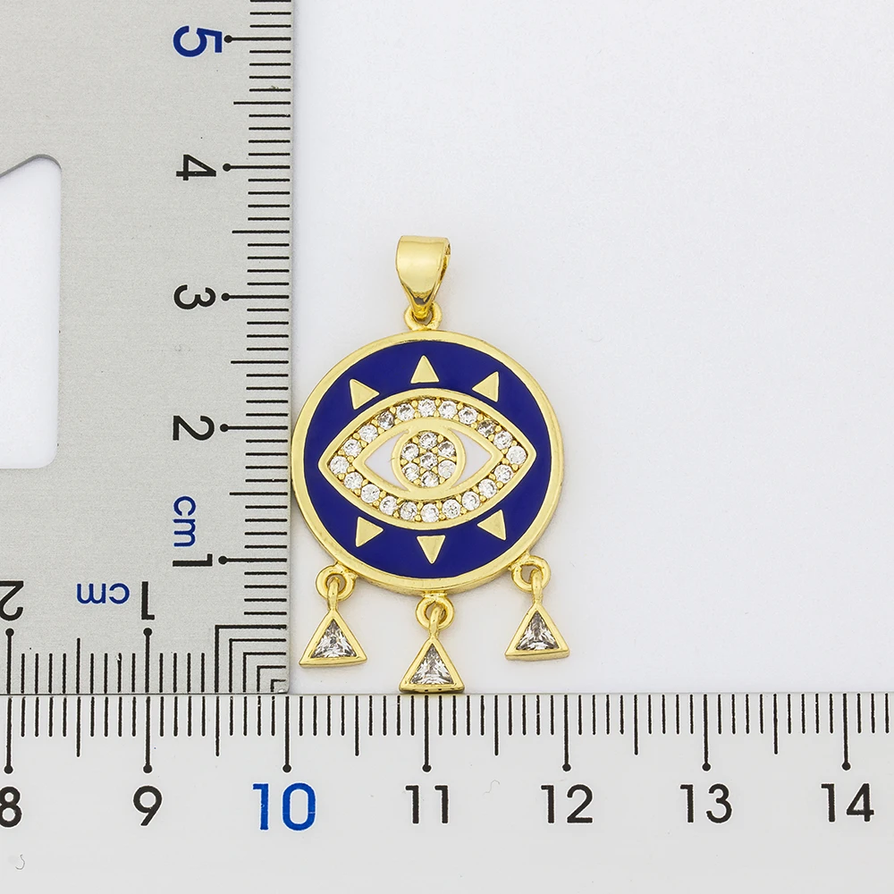 Женское колье AIBEF инкрустированное искусственным бриллиантом круглое синее