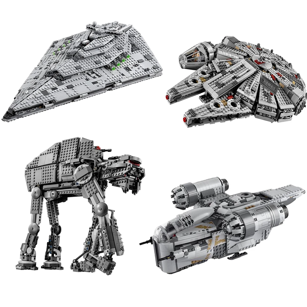 Новинка звезда MOC Millennium Razor X-wing Tie Fighter космический корабль Crest Gunship Строительные