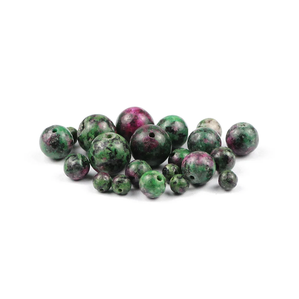 

Natural Rub y zoisite Stone Beads Round Loose Spacer Beads For Jewelry Making DIY Bracelets Necklace 15" Pick Size 4/6/8/10/12mm