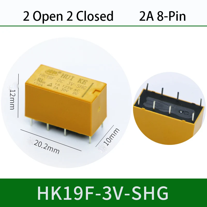 

1 шт., электромагнитное реле, 2 открытия, 2 закрытых реле, 3 в, 5 В, 9 В, 24 В, реле связи с маленьким сигналом, 8 контактов, 2 А