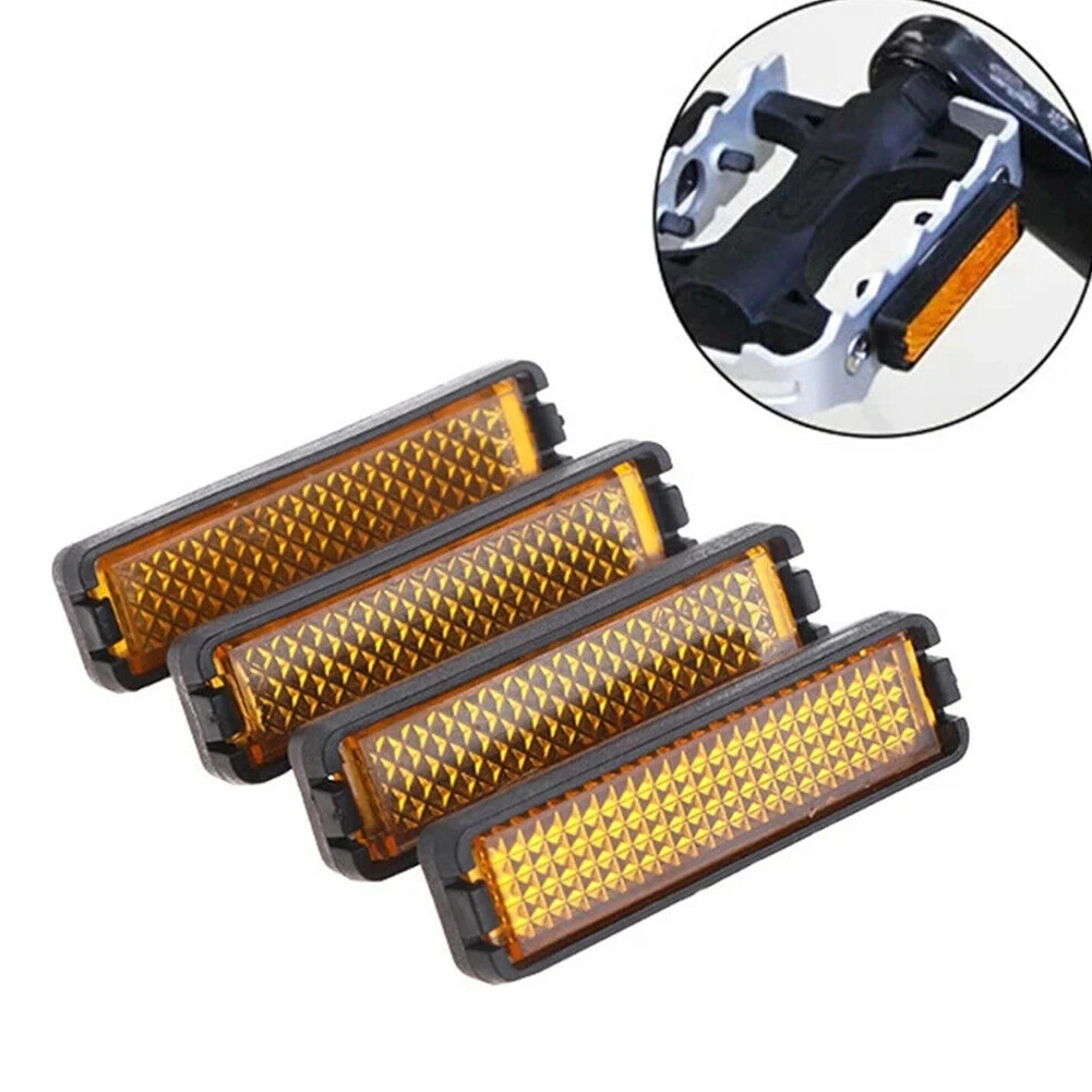 4 шт. отражатель педали велосипеда Пресс на велосипед Ночная езда Предупреждение отражает свет Водонепроницаемость Антикоррозийные аксессуары для велосипеда.