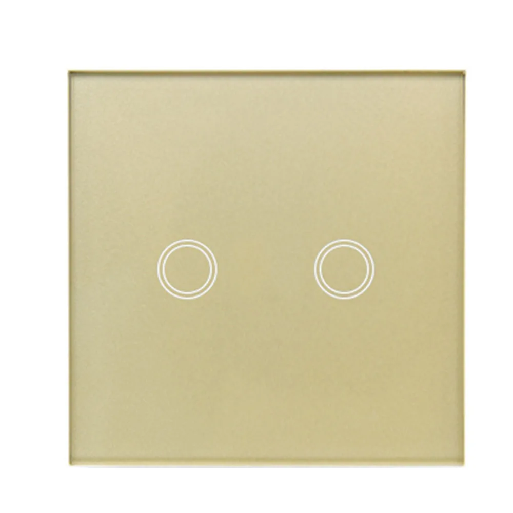 

EU/UK standaard Wit Crystal Glass Panel Touch Switch AC220V EU Light Wall Touch Screen Switch