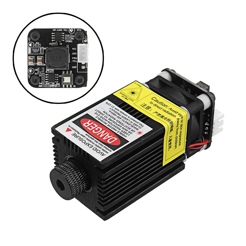 3000 МВт 445нм синий лазерный модуль 2,54-3 P ttl/ШИМ модуляция DIY гравер для электрооборудования