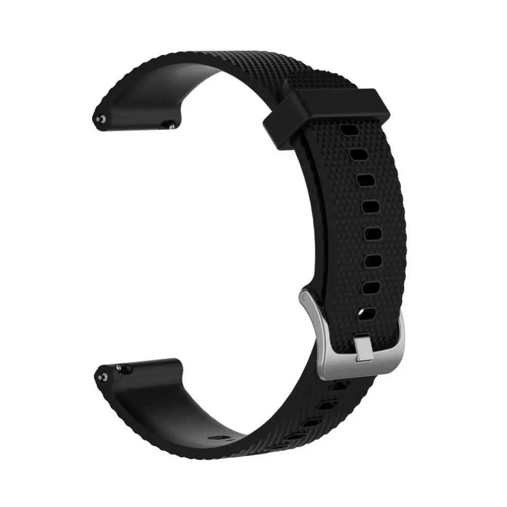 

20mm Replacement Silicone Grain Adjustable Watch Strap Band for Polar