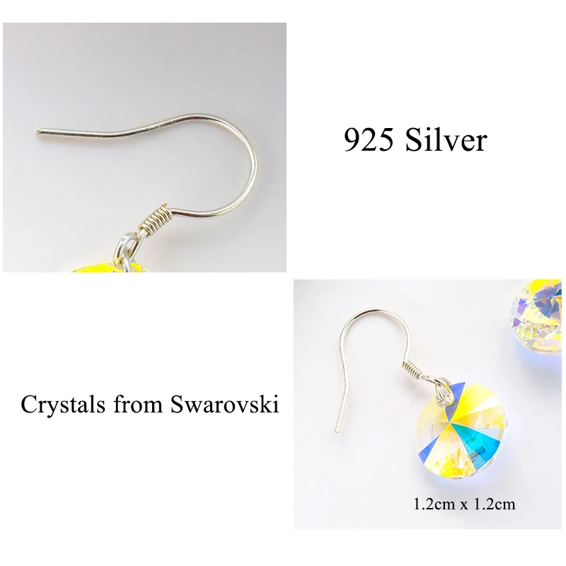 LEKANI Ювелирные наборы с кристаллами Swarovski для женщин Свадебные S925 Серебряный