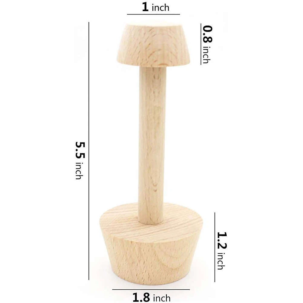 Двусторонний толкатель для кондитерских изделий портативный деревянный тампер
