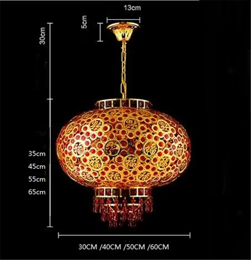 Новый китайский Хрустальный подвесной светильник женитьба Красочный