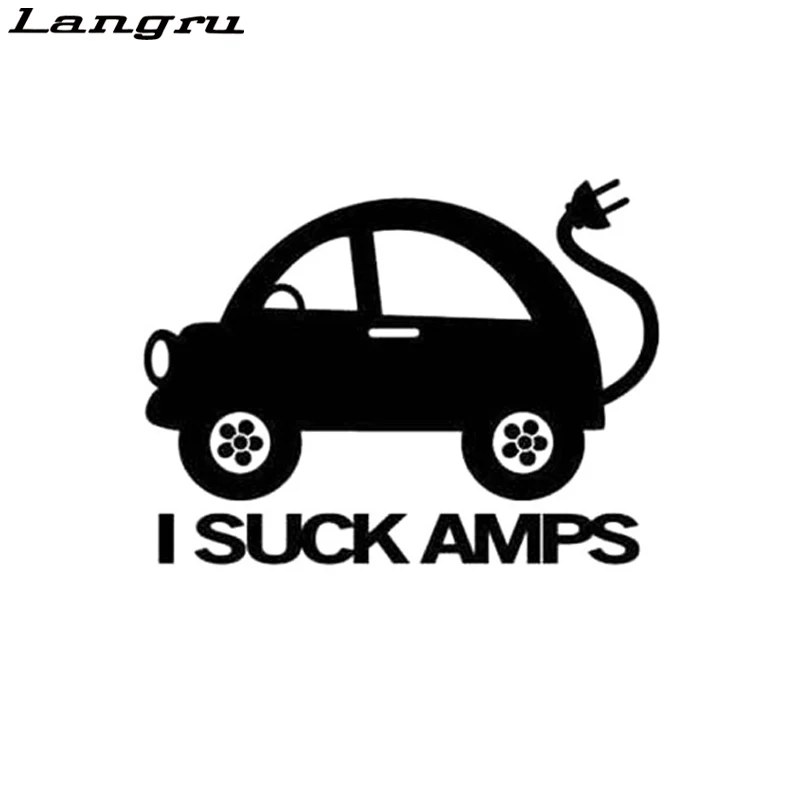 Электромобиль Langru EV, забавная наклейка для автомобиля, грузовика, аккумулятора, украшение, автомобильные аксессуары Jdm