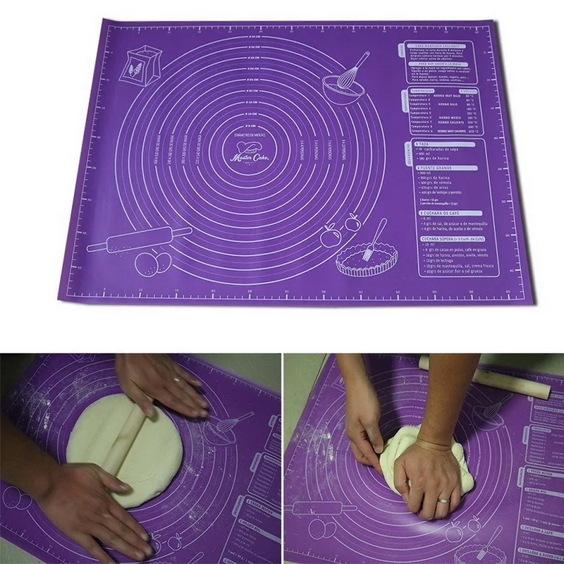 Силиконовый коврик 45x60 см для выпечки очень большой раскатки теста пиццы