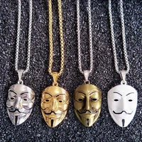 europe and the united states around the film v killers mask necklace tide male hip hop accessories wholesale gold chains for m