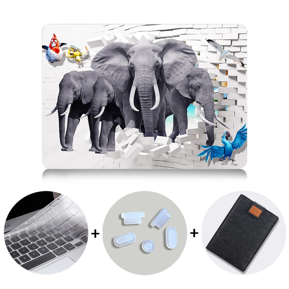 MTT 3D Настенный Чехол для ноутбука Macbook Air 11 13 Pro retina 13 15 с сенсорной панелью для mac book 12 дюймов чехол для ноутбука - Цвет: MB09