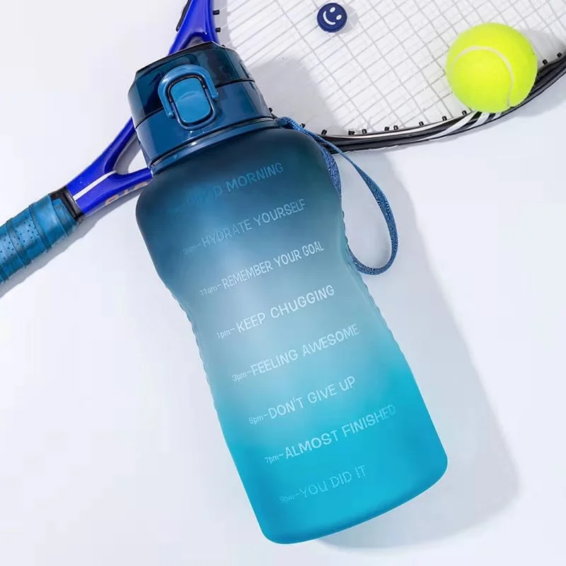 구매 SHZQ Gallon Water Bottle With Straw 3.8 & 2 리터 대용량 무료 동기 부여 견적 Time Marker Fitness Jugs