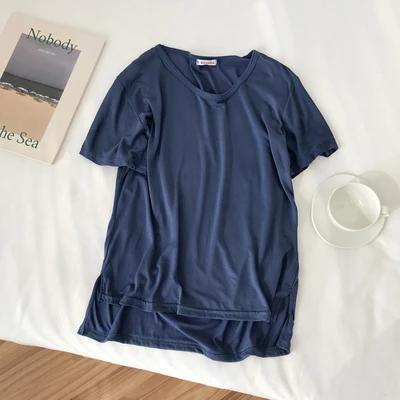 

2020 Women Cotton Fashion Cotton Ladies Tee Shirt Short Sleeve Tops Tee Shirt Gray