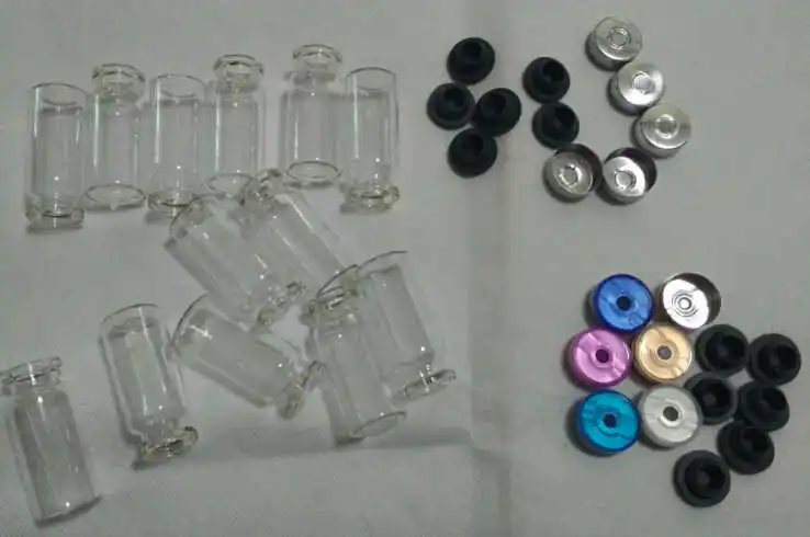 

Vials Glass-Bottles Rubber-Stopper 100pcs 5ml 2ml with Flip-Off-Caps Or
