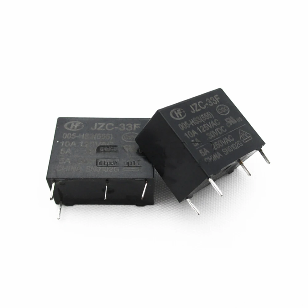

HF33F-005-HS3 5V 5A Relay DIP4 JZC-33F-005-HS3