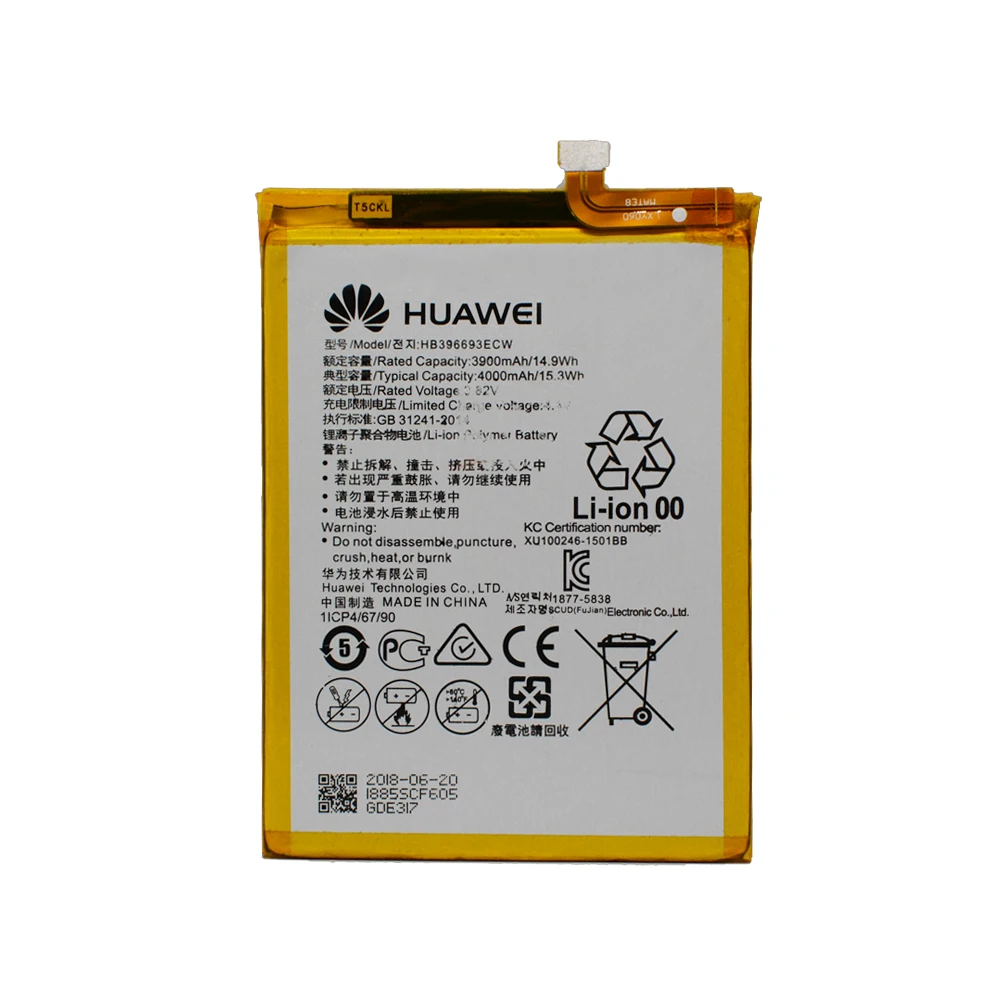 Оригинальный аккумулятор Hua Wei 100% для Huawei Mate 8 HB396693ECW зеркальный телефона |