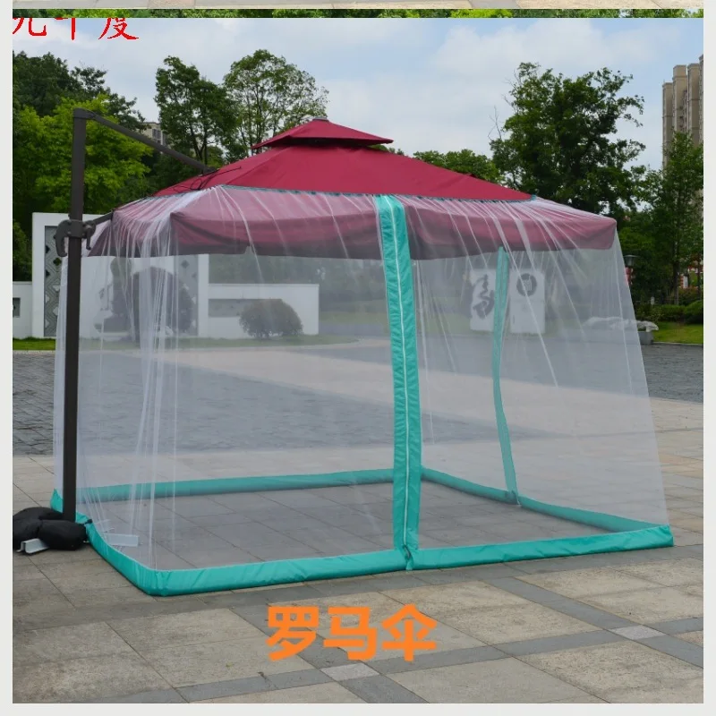

Outdoor Mesh Cover Anti-mosquito New Umbrella Mosquito Net For Home Bed Outdoor Camping Double sided zipper Black White