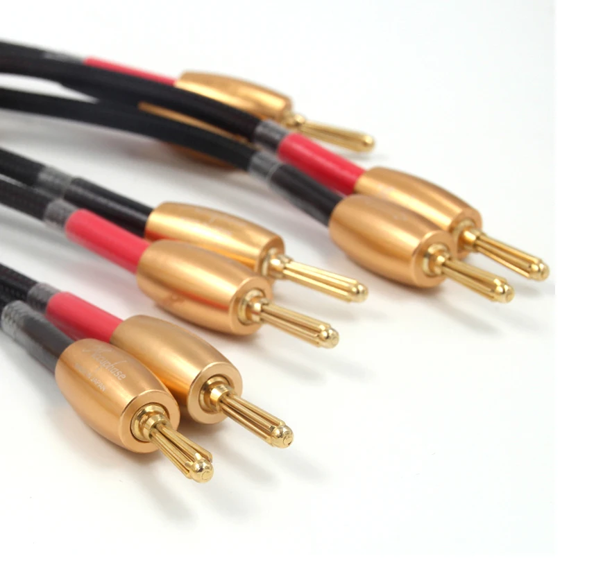 Colleimage Hifi Accuphase 1th Audio speaker Cable Gold Plated Banana Plug Speaker Wire For Hi-fi Systems | Электроника