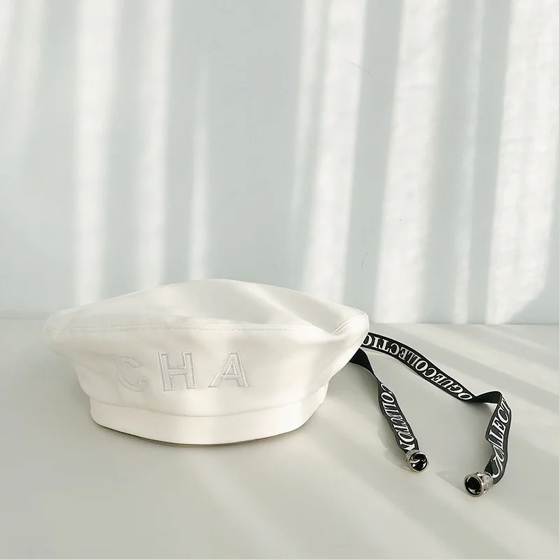 Женский берет из искусственной кожи USPOP Зимний с лентами и буквами 2019 | Аксессуары