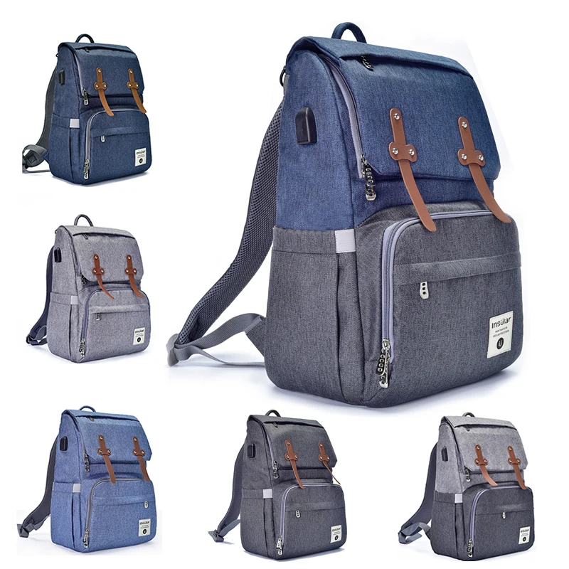 

Portable Diaper Bag Backpack Large Capacity Travel Bag Organizer Waterproof Mummy Nursing Bag for Outdoor Baby Care