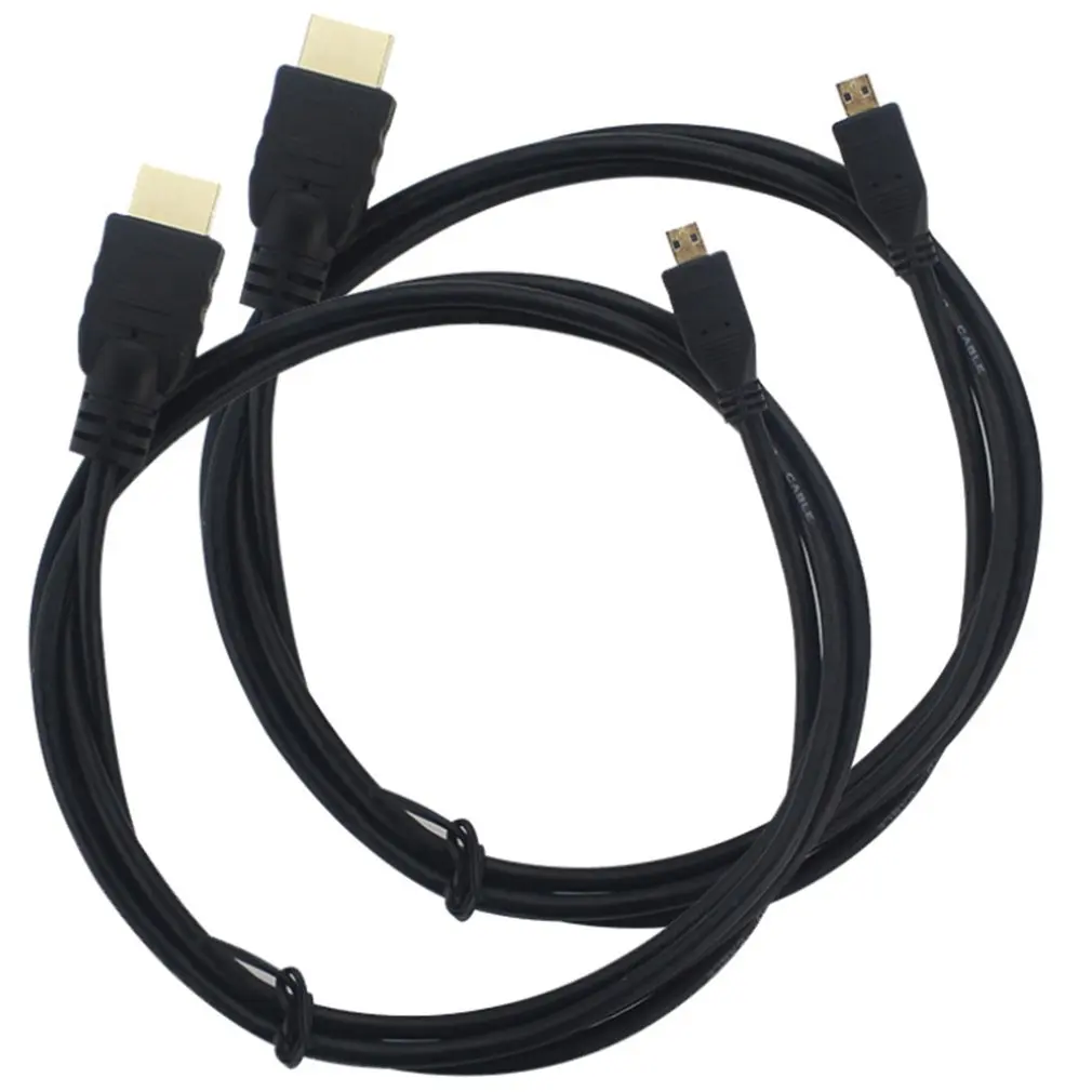 

Black Micro HDMI To HDMI Cable 1.5M 4K for Raspberry Pi 4 Model B Model B Micro HDMI To HDMI Cable Adaptor