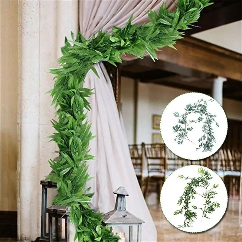 Модный серый/зеленый искусственный эвкалипт ротанга искусственная ива лоза
