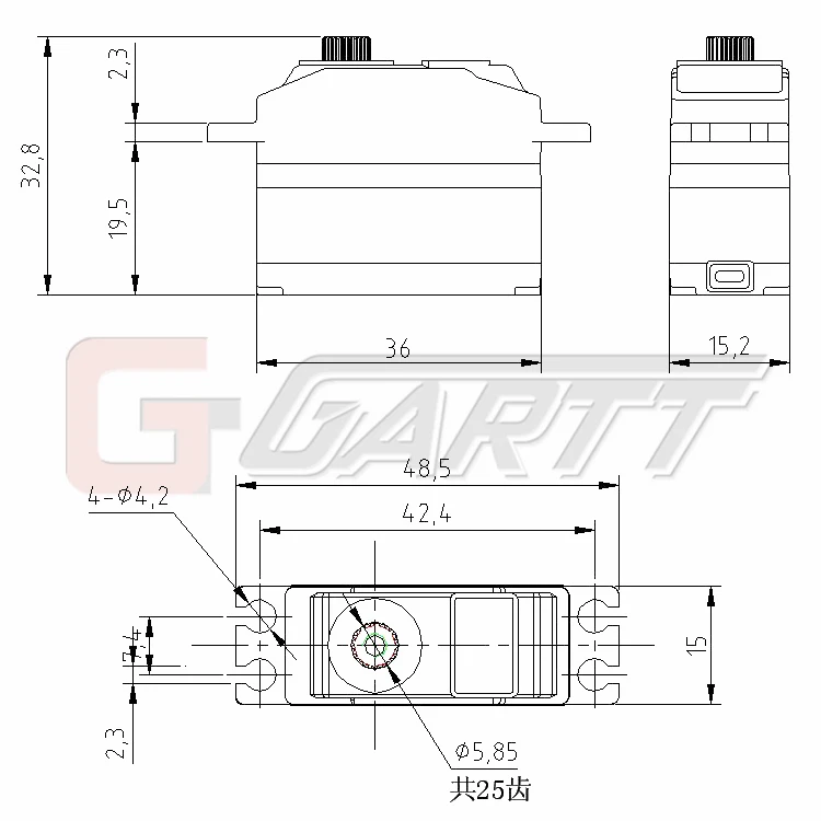 3 X GARTT DS505 Swash Plate Servo& 1 X DS515 задний сервопривод 500 сервопривод для радиоуправляемого вертолета мотор