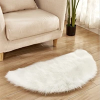 carpet living room carpet semi circular bedroom carpet soft yoga warm pad luxury color ivory sheepskin carpet home