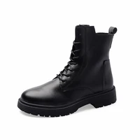 women army combat boots woman shoes casual lace up gothic black sock platform leather boots fashion botas mujer 2020 new