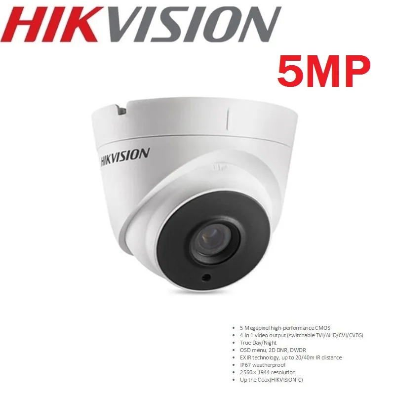 Hikvision 16CH DVR видеонаблюдение и 4PCS DS-2CE56H0T-IT3F 8PCS DS-2CE16H0T-ITF 5MP комплект системы