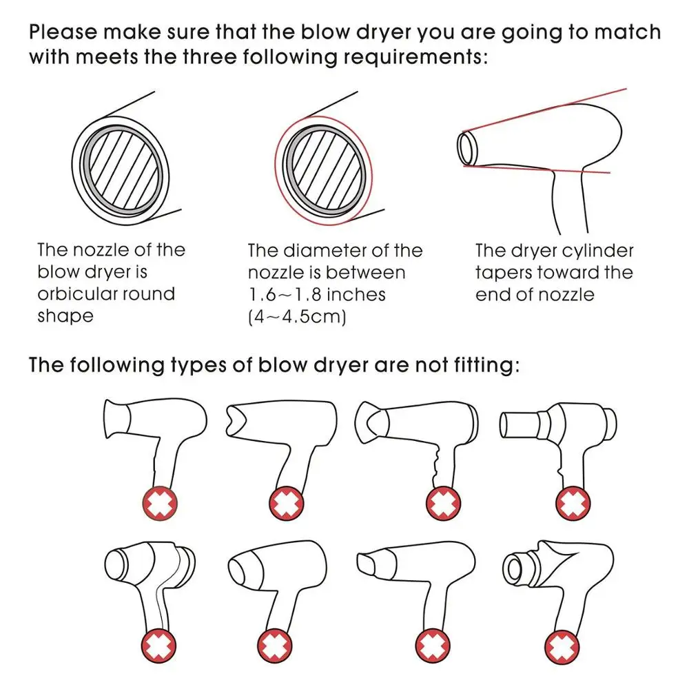 Открытый бокс для путешествий рассеиватель волос насадка фена сухих блестящий