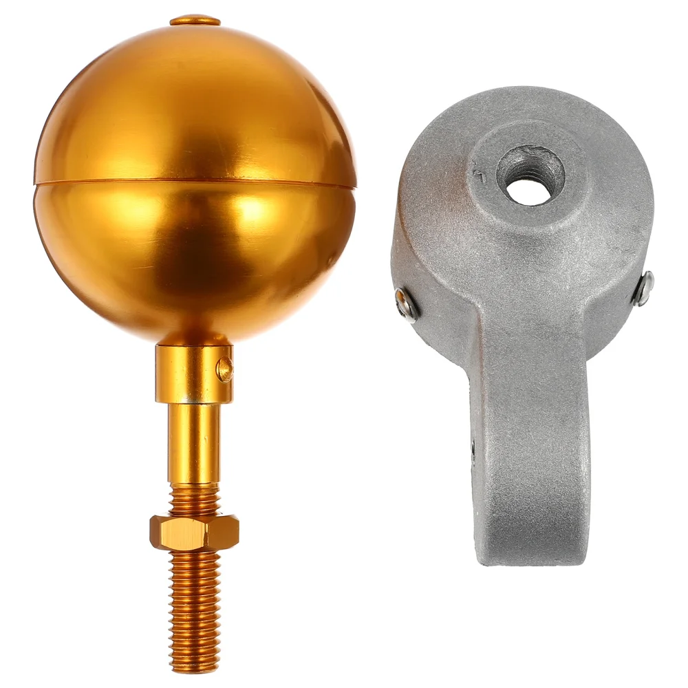 

1 Set Durable Outdoor Flagpole Ornament Tool Kit Flagpole Cap Golden