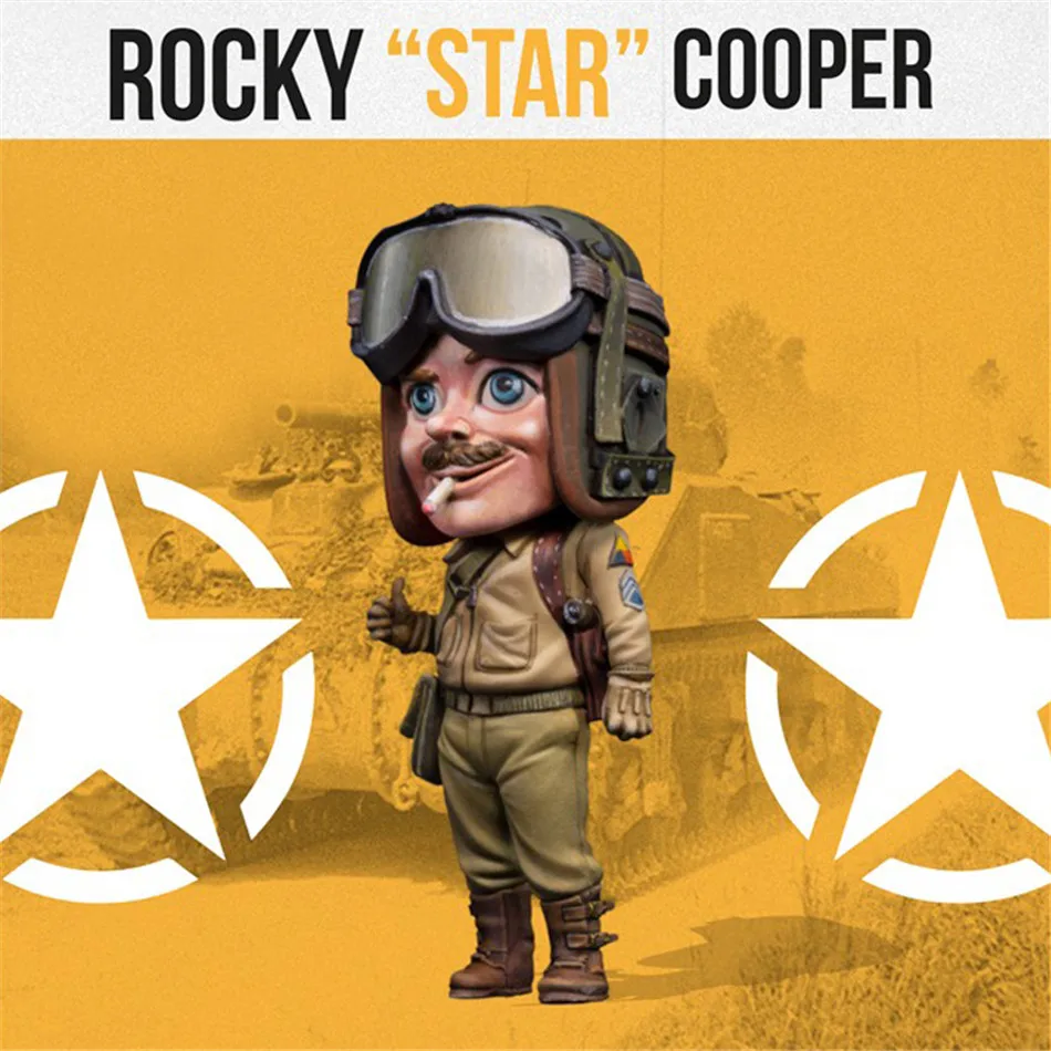 35 мм масштабная модель набор из смолы солдатик Второй мировой войны Rocky Star Cooper