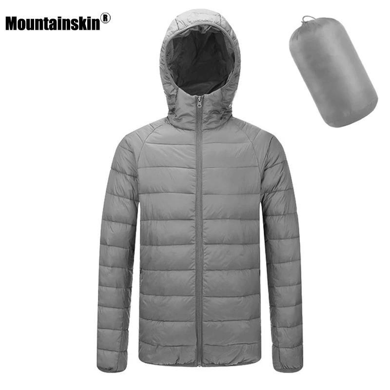 Mousainskin, новинка, зимние мужские пальто, сплошной цвет, с капюшоном, хлопковые куртки, мужские, повседневные, модные, теплые пальто, Мужская брендовая одежда, SA771