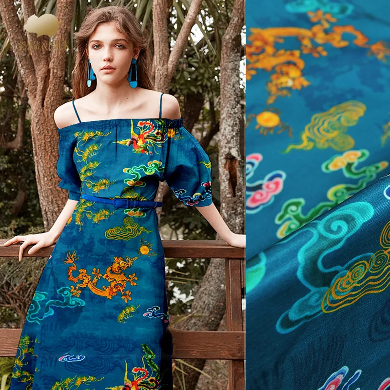 

Mulberry Silk Fabric Smooth Delicate Elegant Undershirt Vest Short-sleeved Scarf Sewing Material Fabrics Per Meter Home Textile