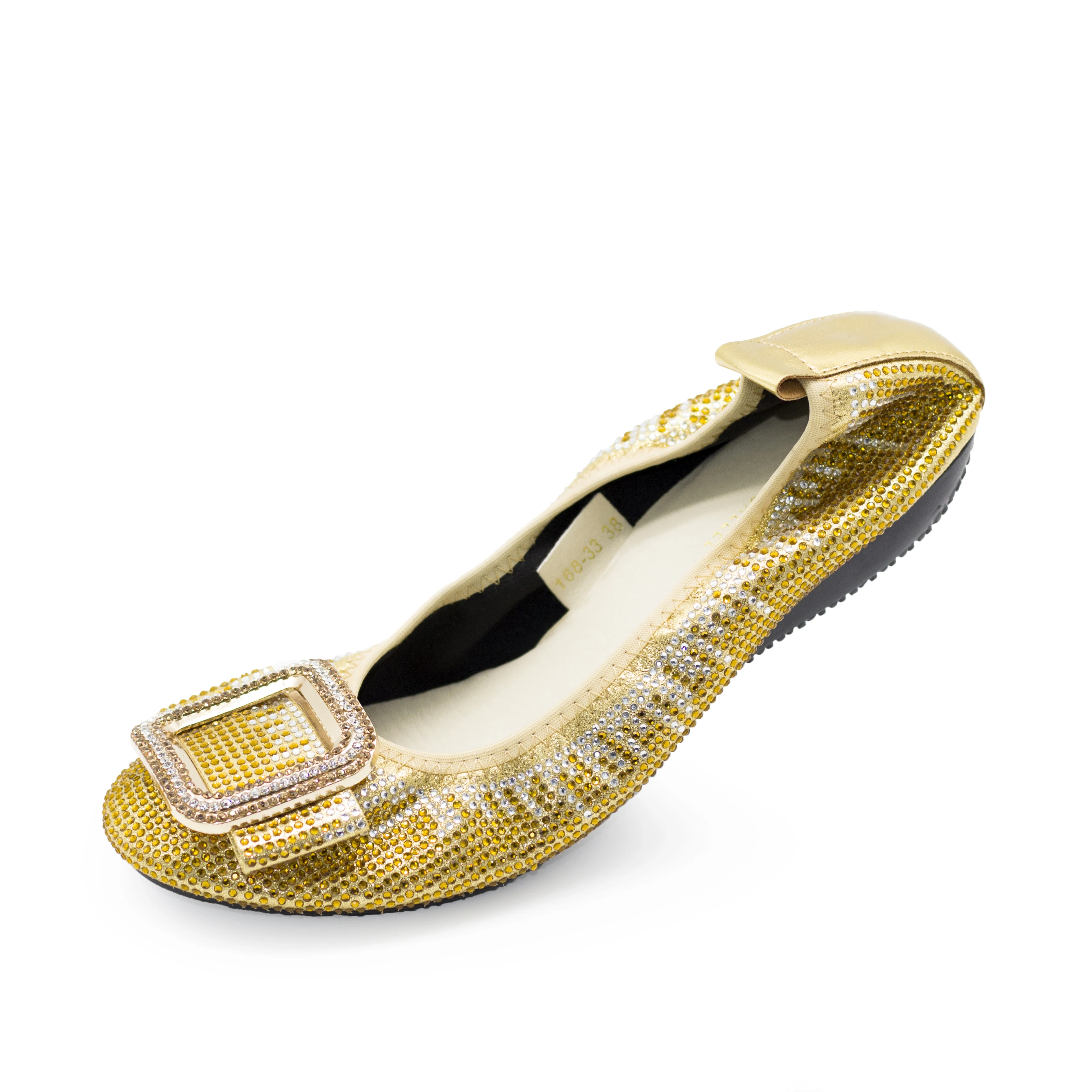 168-33 Luxury Jewelry Flats for Ladies Girls Female Footwear Casual Loafers Boat Shoes Slip on Blign Bling Ballet Flats Women