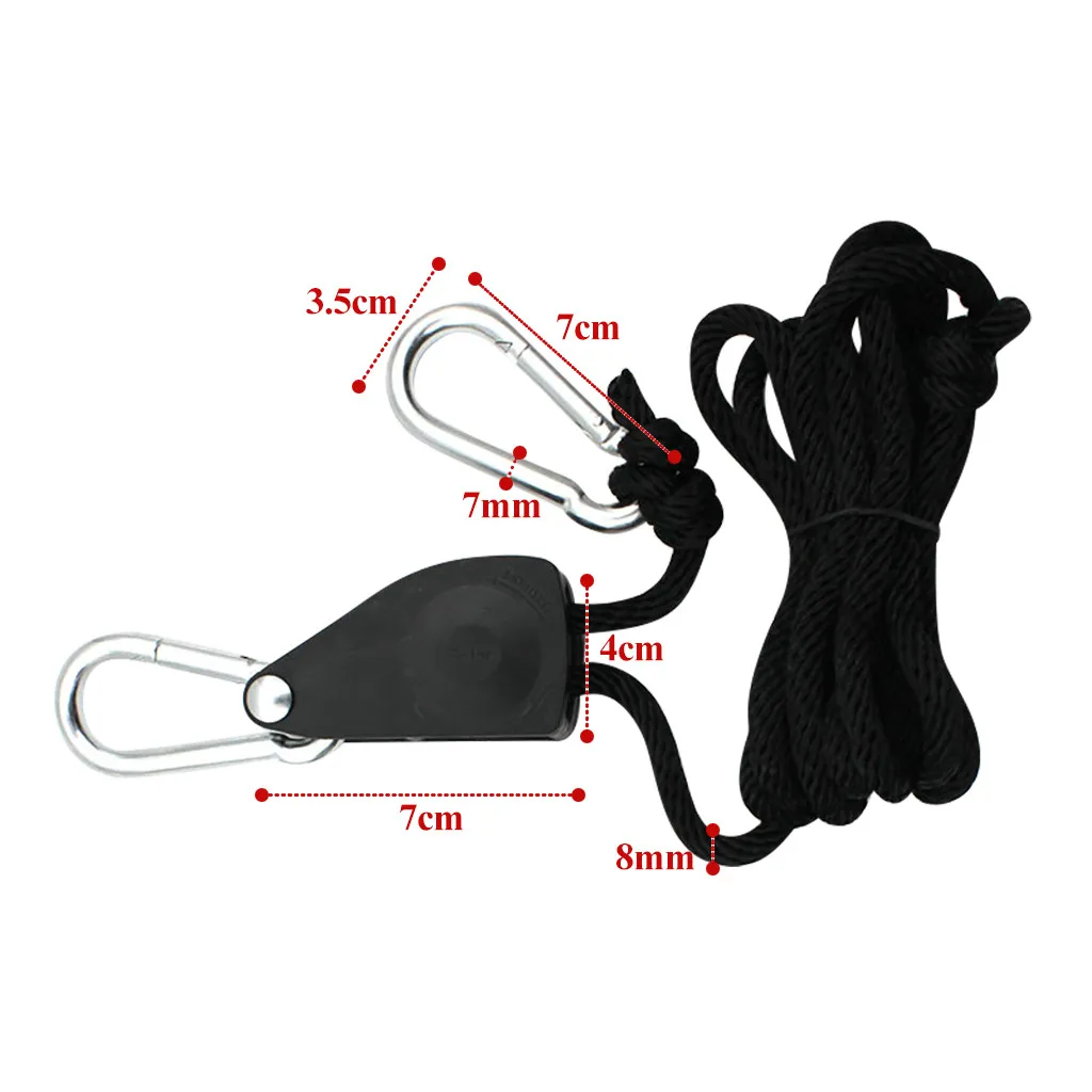 

Adjustable Heavy Duty Rope Hanger Carabiner Internal Gears Ratchets Adjuster Outdoor Camping Hiking Travling Durable Tent Rope