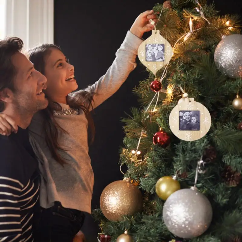 Деревянная Рождественская DIY фоторамка украшение с фотографией картина плакат