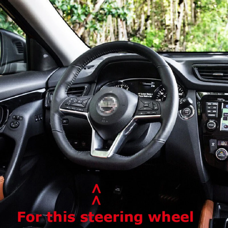 for nissan x trail t32 2017 2018 2019 2020 x trail t32 genuine leather car steering wheel cover cowhide durable auto accessories free global shipping