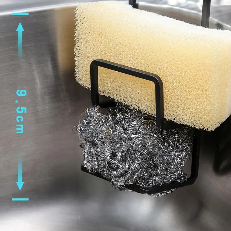 

Metal Sink Drain Rack Wall Sucker Sponge Storage Drying Holder Kitchen Sink Soap Stand Dish Cloth Shelf Organizer Kitchen