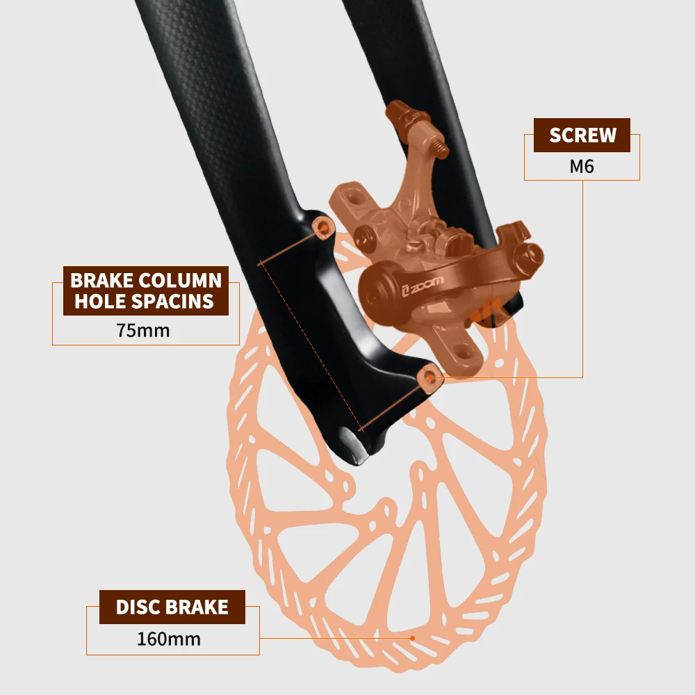 Велосипедная вилка TOSEEK из углеродного волокна коническая 26er 27.5er 29er | Спорт и
