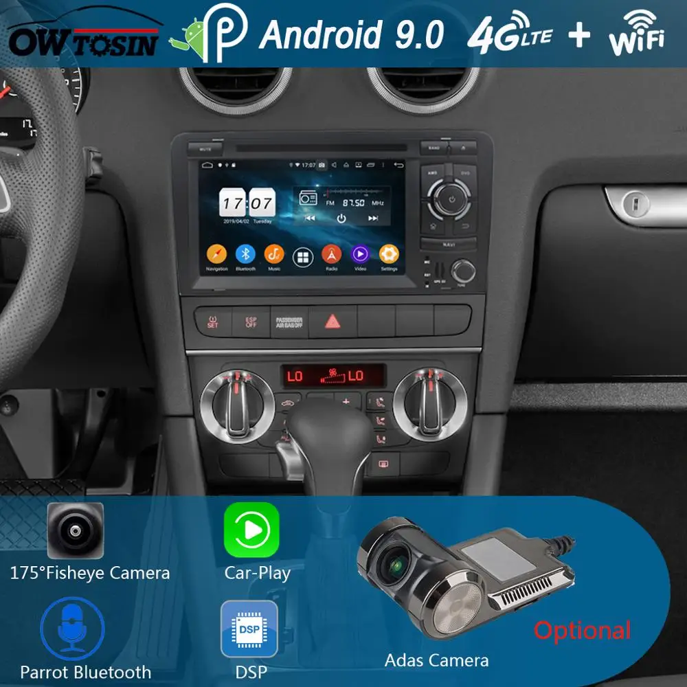 7 &quotIPS 8Core 4 Гб + 64 ГБ Android 9 0 автомобильный dvd-плеер для Audi A3 2004 2005 2006 2007 2008 2009 2010 2011 S3 DSP